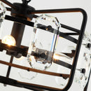4-Light Golden or Black Modern Crystal Island Pendant Light