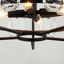 4-Light Golden or Black Modern Crystal Island Pendant Light