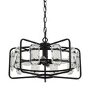4-Light Golden or Black Modern Crystal Island Pendant Light
