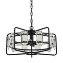 4-Light Golden or Black Modern Crystal Island Pendant Light