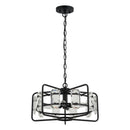 4-Light Golden or Black Modern Crystal Island Pendant Light