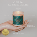 Gingerbread and Spice Soy Candle - Clear Jar - 9 oz Patterned