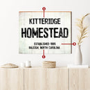 Customizable Homestead Farmhouse Saying Sign | Wall Art Print on Real Wood