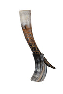 Drinking Horn with Stand Pack 2 - Holds Upto 10 oz, Natural