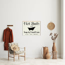 Hot Bath Farmhouse Saying Sign | Wall Art Print on Real Wood