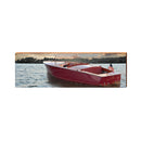 Classy Egg Harbor, WI Vintage Boat Sunset | Wall Art Print on Real Wood
