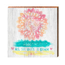 All She Does Is Beach Sign | Wall Art Print on Real Wood