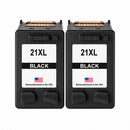 U.S. Remanufactured for HP 21XL (CH569AN) Black Twin Pack Ink Cartridges