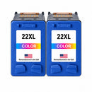 U.S. Remanufactured for HP 22XL (CH570AN) Color Twin Pack Ink Cartridges Twin Pack