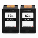 U.S. Remanufactured for HP 62XL (C2P05AN) Black Twin Pack Ink Cartridges