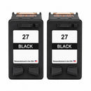 U.S. Remanufactured for HP 27 (C8727AN) Black Twin Pack Ink Cartridges