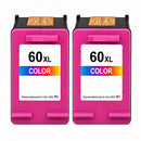 U.S. Remanufactured for HP 60XL (CC644WN) Color Ink Cartridges Twin Pack