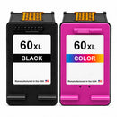 U.S. Remanufactured for HP 60XL Black / Color Ink Cartridges Combo Pack
