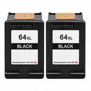 U.S. Remanufactured for HP 64XL (N9J92AN) Black Twin Pack Ink Cartridges
