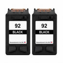 U.S. Remanufactured for HP 92 (C9362WN) Black Twin Pack Ink Cartridges