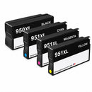 U.S. Remanufactured for HP 950XL 1 Black / 951XL 3 Color 4-pack Ink Cartridges