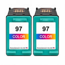 U.S. Remanufactured for HP 97 (C9363WN) Color Twin Pack Ink Cartridges