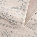 Divya Cream & Silver Blue Area Rug - Clearance