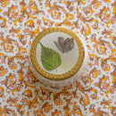 Accent Pressed Floral Candle - Harvest Pumpkin