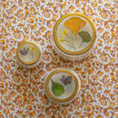 Accent Pressed Floral Candle - Harvest Pumpkin