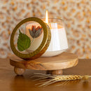Accent Pressed Floral Candle - Harvest Pumpkin
