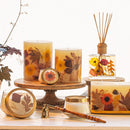 Accent Pressed Floral Candle - Harvest Pumpkin
