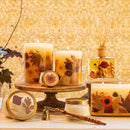 Accent Pressed Floral Candle - Harvest Pumpkin