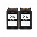 U.S. Remanufactured for HP 74XL (CB336WN) Black Twin Pack Ink Cartridges