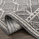 Diah Black & Bone Outdoor Area Rug - Clearance