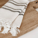 Haley Turkish Cotton + Bamboo Hand Towel - Two Stripe