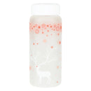 DecorBites™ 430ml Swallow Frost Glass Water Bottle with Sleeve, Elk Design