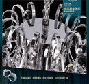 DecorBites™ Crystal Chandelier: Modern Silver/Gold Lustre De Cristal Pendant Light for Living Room