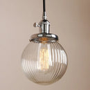 DecorBites™ Clear Glass Globe Pendant Lights E27 Hanglamp for Living Room Loft