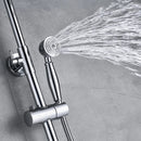 DecorBites™ Dual Handle Chrome Brass Shower Mixer System with 8" Rainfall Shower Head