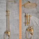 DecorBites™ Dual Handle Rainfall Shower System with Sliding Bar - Wall Mounted Bathroom Mixer