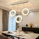 3 Lights - Hanging LED Crystal Lamp for Staircase, Lobby
