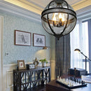 DecorBites™ Bronze Black Glass Globe Chandelier for Foyer