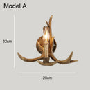 DecorBites™ Deer Antler Chandelier: American Retro Resin Horn Lamps for Rustic Home Decor