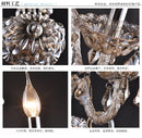 DecorBites™ Clear Crystal Wall Lamp with LED Bulbs for Luxury Bedside Lighting