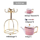 DecorBites™ Gold Porcelain Coffee & Tea Set - Luxury Bone China Porcelain Coffeeware