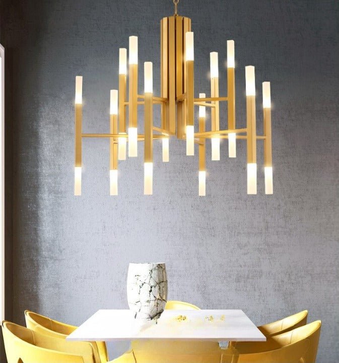 Mirodemi® Gold/Black Postmodern LED Chandelier For Living Room, Lobby, Restaurant