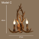 DecorBites™ Deer Antler Chandelier: American Retro Resin Horn Lamps for Rustic Home Decor
