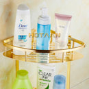 DecorBites™ Gold Aluminum Shower Shelf Basket Double Layer Holder Fashion YT-7026