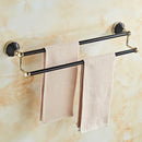 DecorBites™ Gold Black Bathroom Accessories Set, Towel Bar, Toilet Brush Holder, Paper Holder