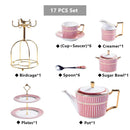 DecorBites™ Gold Porcelain Coffee & Tea Set - Luxury Bone China Porcelain Coffeeware