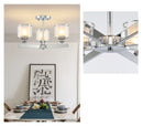 DecorBites™ Double Glass LED Crystal Chandelier in Chrome Finish for Living Room