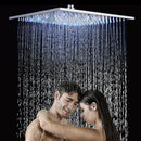 DecorBites™ 16" LED Rainfall Shower Head with Color Changing Lights.