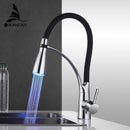 DecorBites™ LED Kitchen Faucet with Rubber Design and Single Handle Pull Down