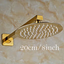 DecorBites™ Golden Ultrathin Rainfall Shower Head Set with Wall Mount Brass Arm