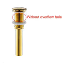 DecorBites™ Gold Finish Solid Brass Bathroom Sink Pop Up Drain